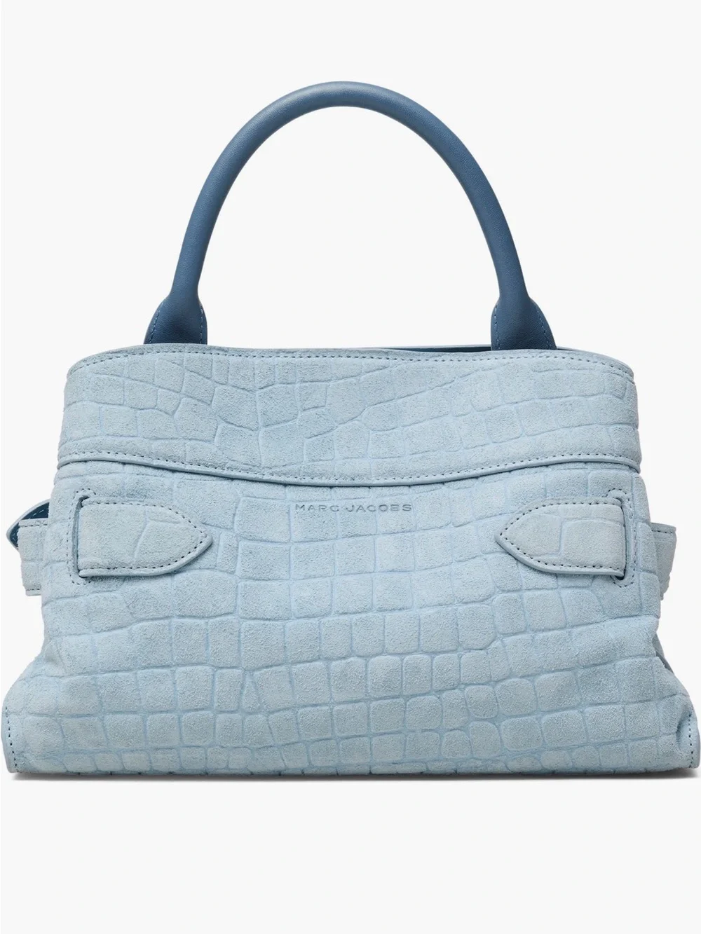 Marc Jacobs Small Dakota Croc-Embossed Suede Satchel